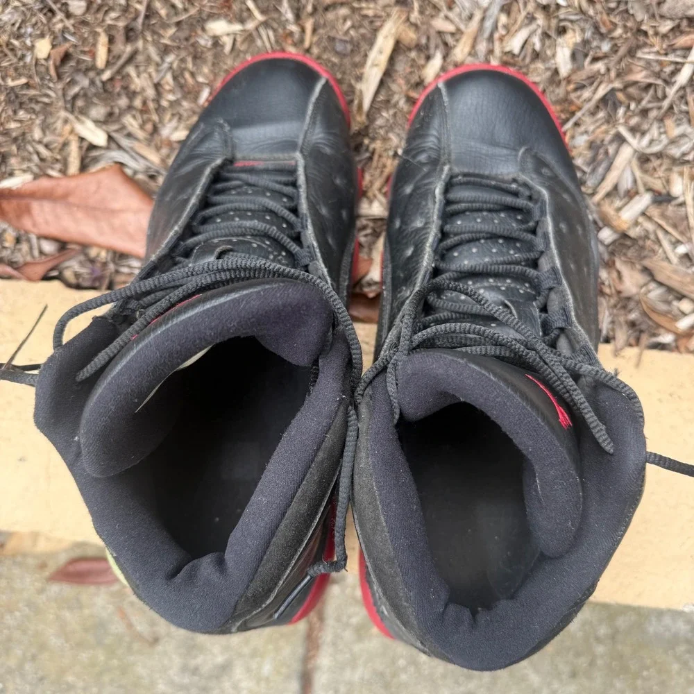 Jordan 13 Retro Dirty Bred Mens Size 11 Black Gym Red Basketball‎ Shoes